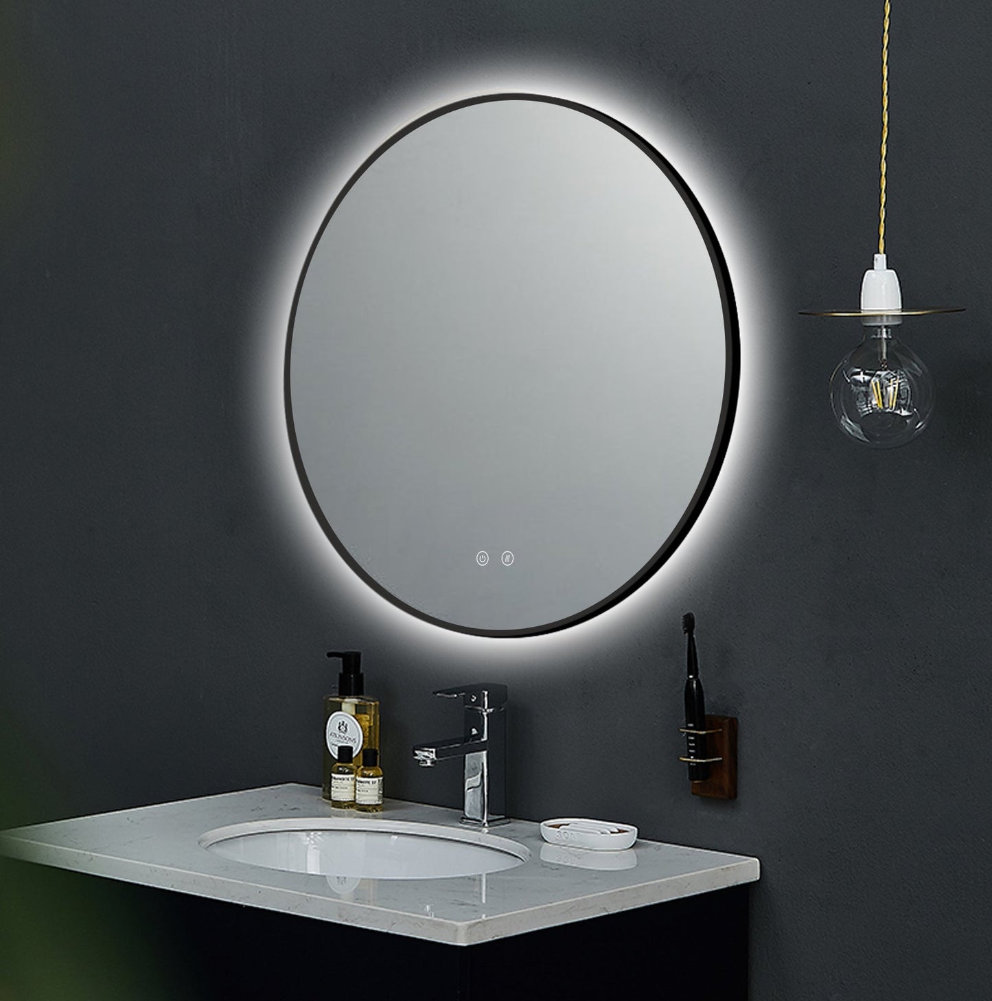Oglindă LED Ares Black