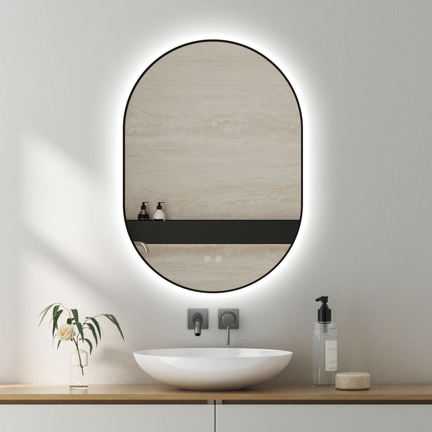 Oglindă LED Selene Gold & Black