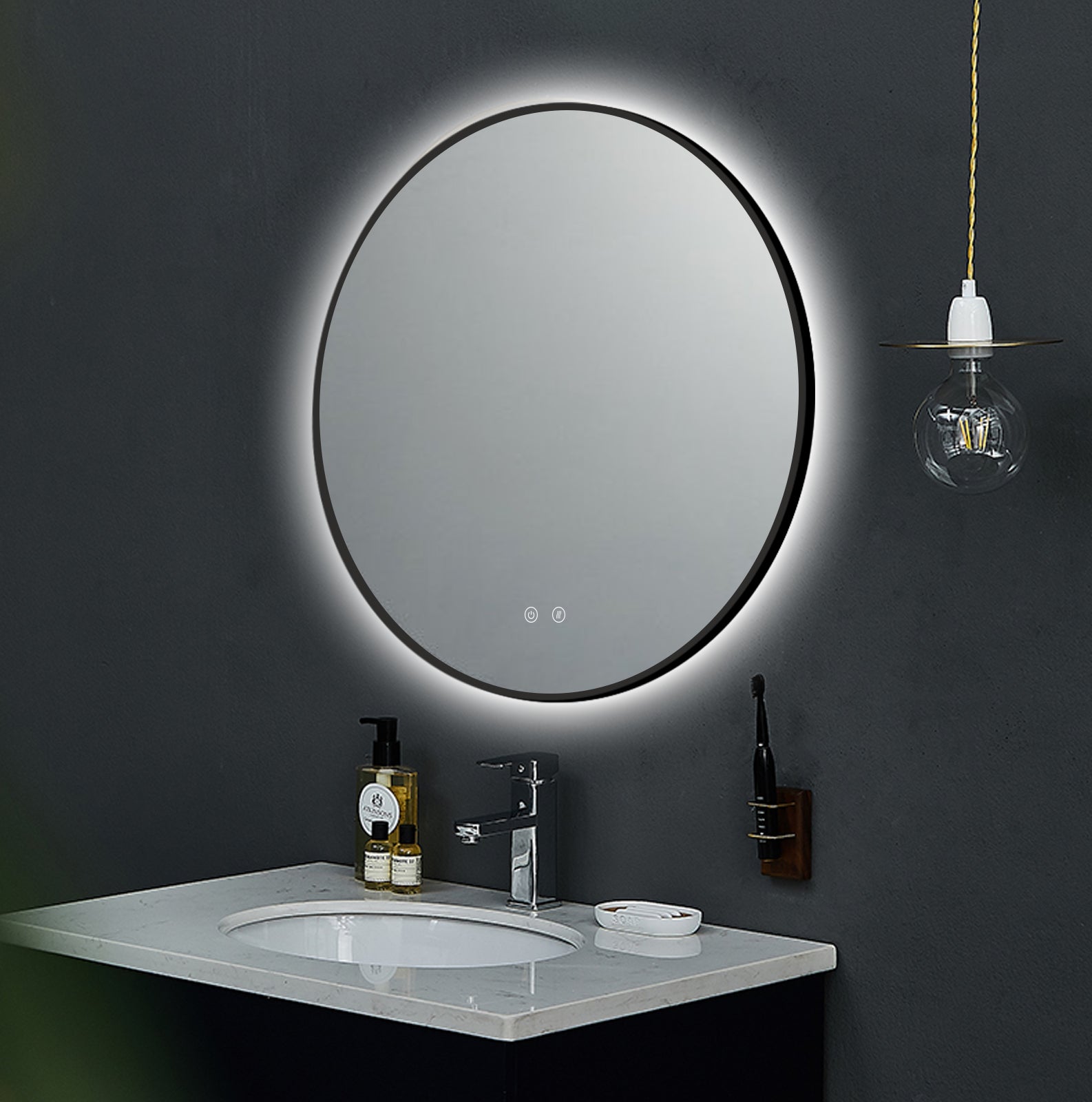 Oglindă LED Ares Black