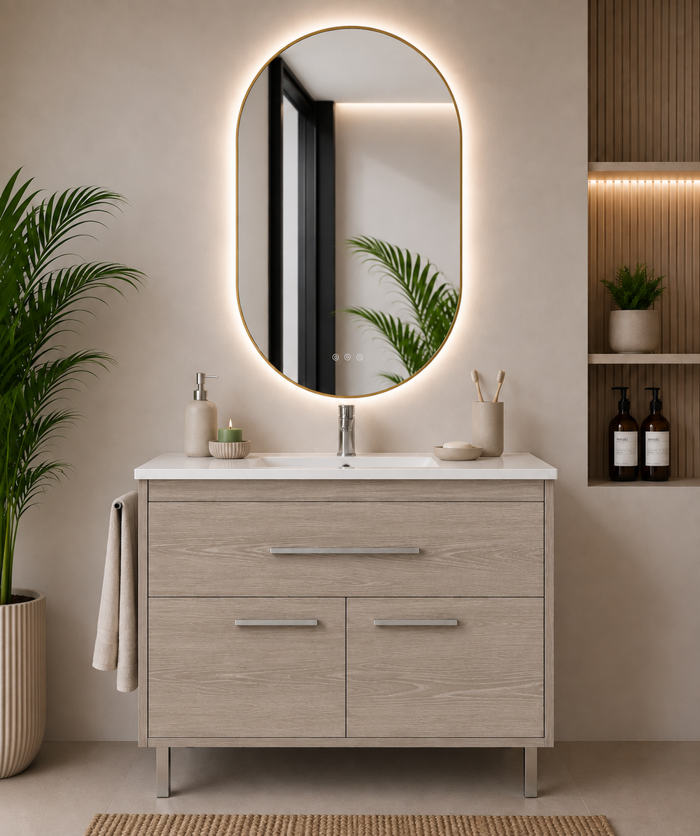 Mobilier de baie BAHIA cu lavoar · Stejar Smoky