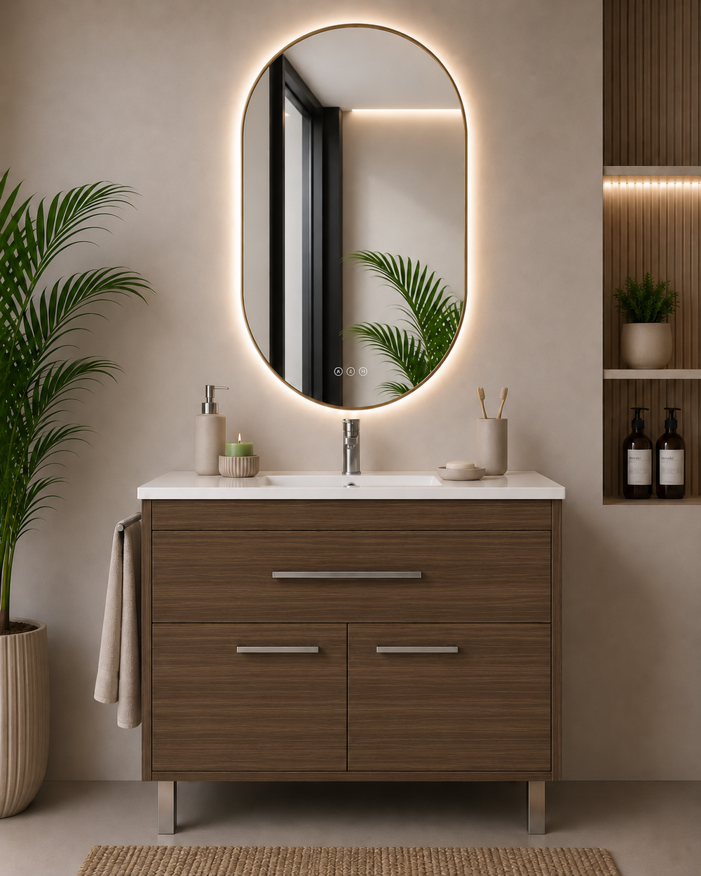 Mobilier de baie BAHIA cu lavoar · Frasin Tea