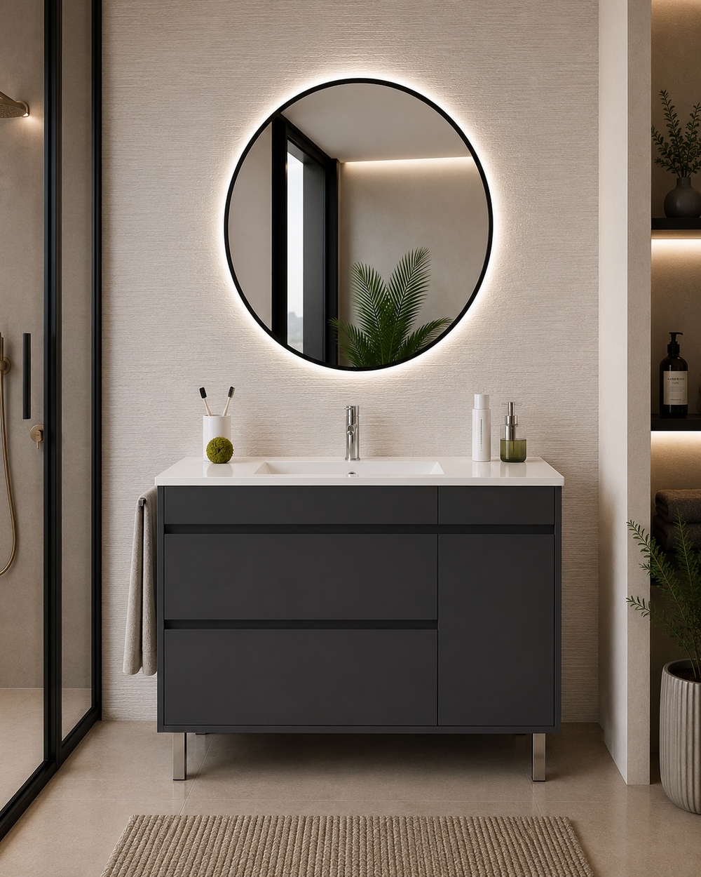 Mobilier de baie CAPRERA cu lavoar · Grafit