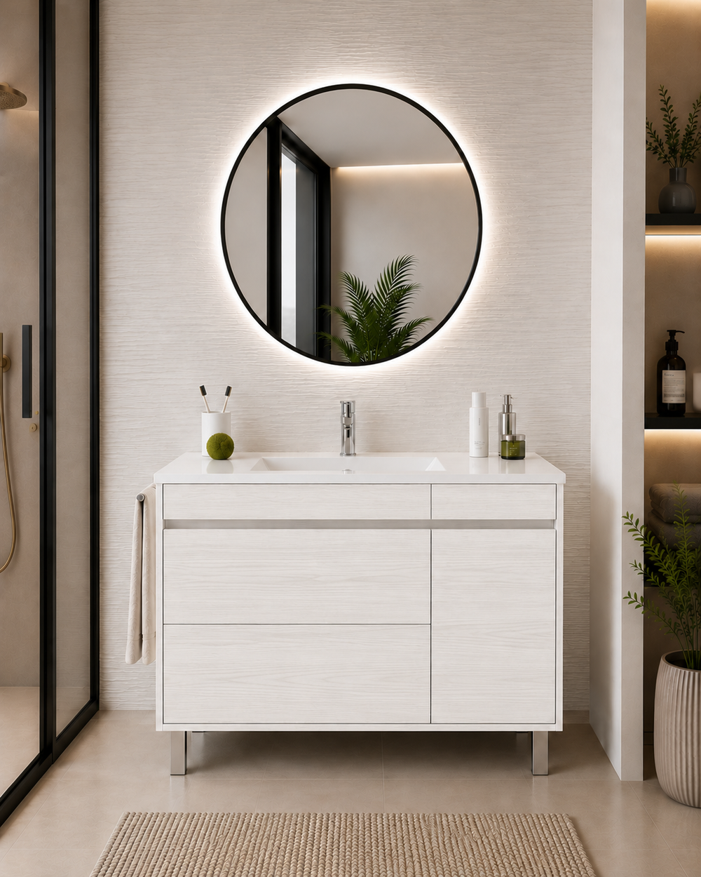 Mobilier de baie CAPRERA cu lavoar · Alb nordic