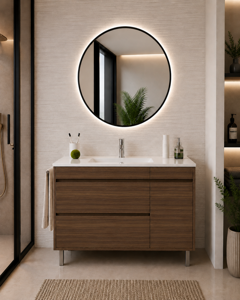 Mobilier de baie CAPRERA cu lavoar · Frasin Tea