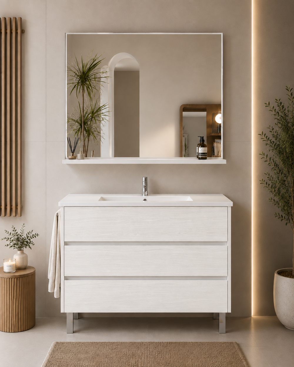 Mobilier de baie IMPERIA cu lavoar · Alb nordic