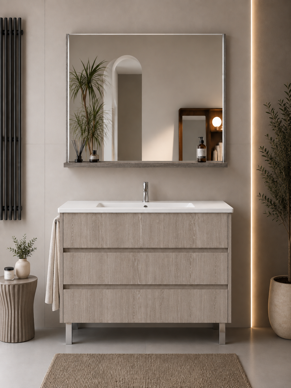 Mobilier de baie IMPERIA cu lavoar · Stejar Smoky