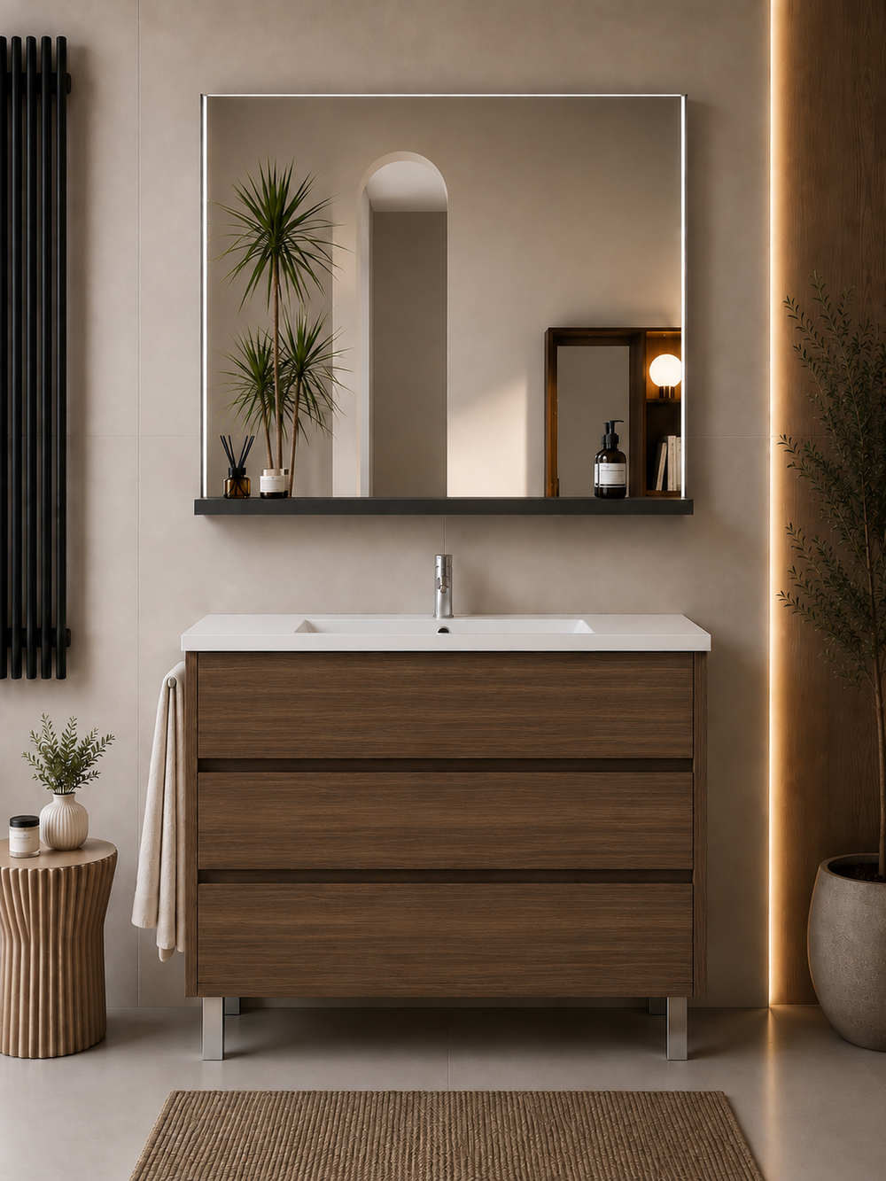 Mobilier de baie IMPERIA cu lavoar · Frasin Tea