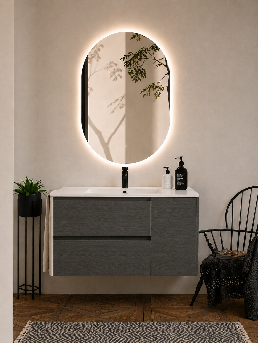 Mobilier de baie ITACA cu lavoar · Grafit