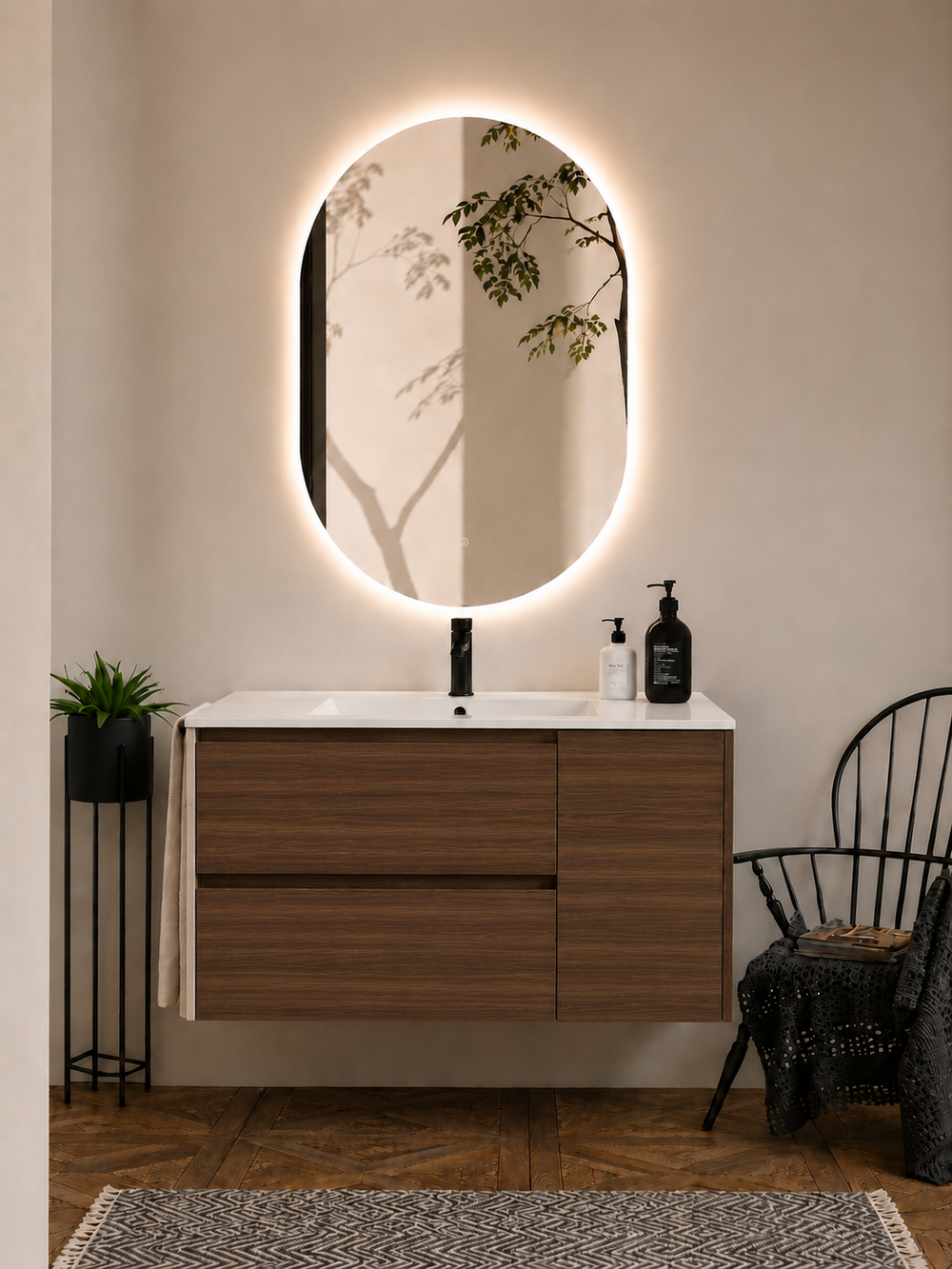 Mobilier de baie ITACA cu lavoar · Frasin Tea
