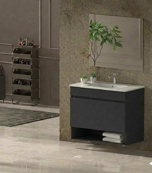 Mobilier de baie suspendat NEBARI cu sertar și lavoar extraplano