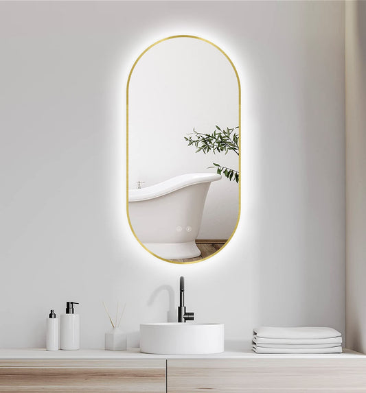 Oglindă LED Selene Gold & Black