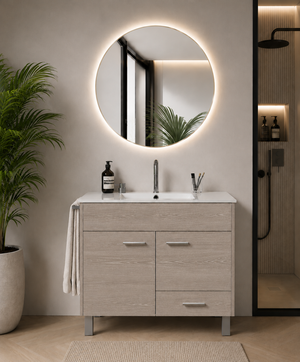 Mobilier de baie SAMOS cu lavoar · Stejar Smoky