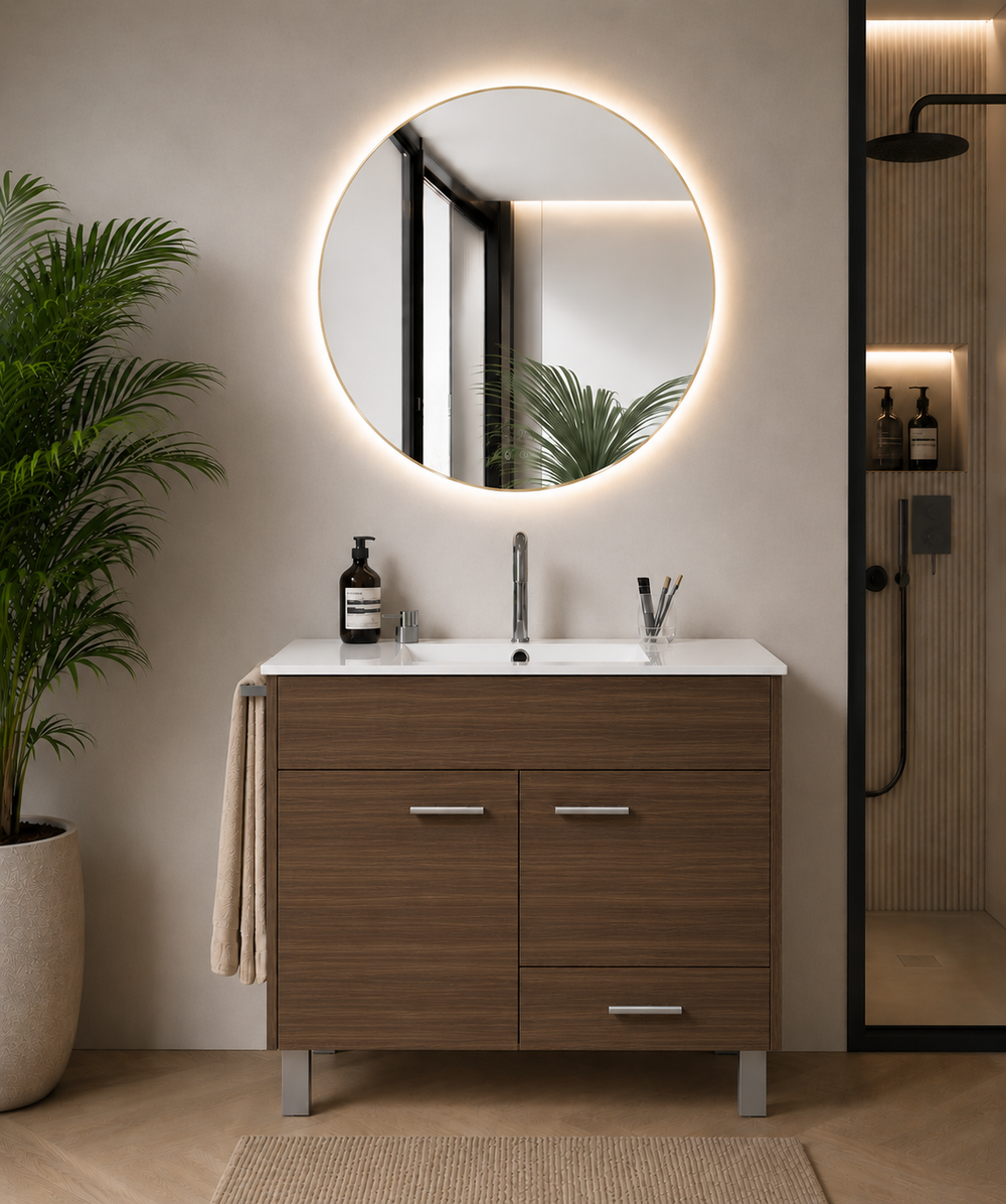 Mobilier de baie SAMOS cu lavoar · Frasin Tea