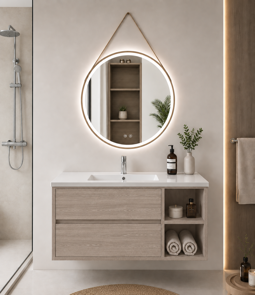 Mobilier de baie Zeus cu lavoar · Stejar Smoky