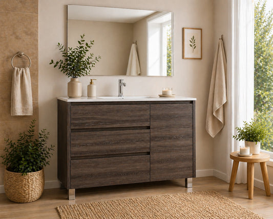 Mobilier de baie cu VOLUM cu 3 sertare și ușă și lavoar