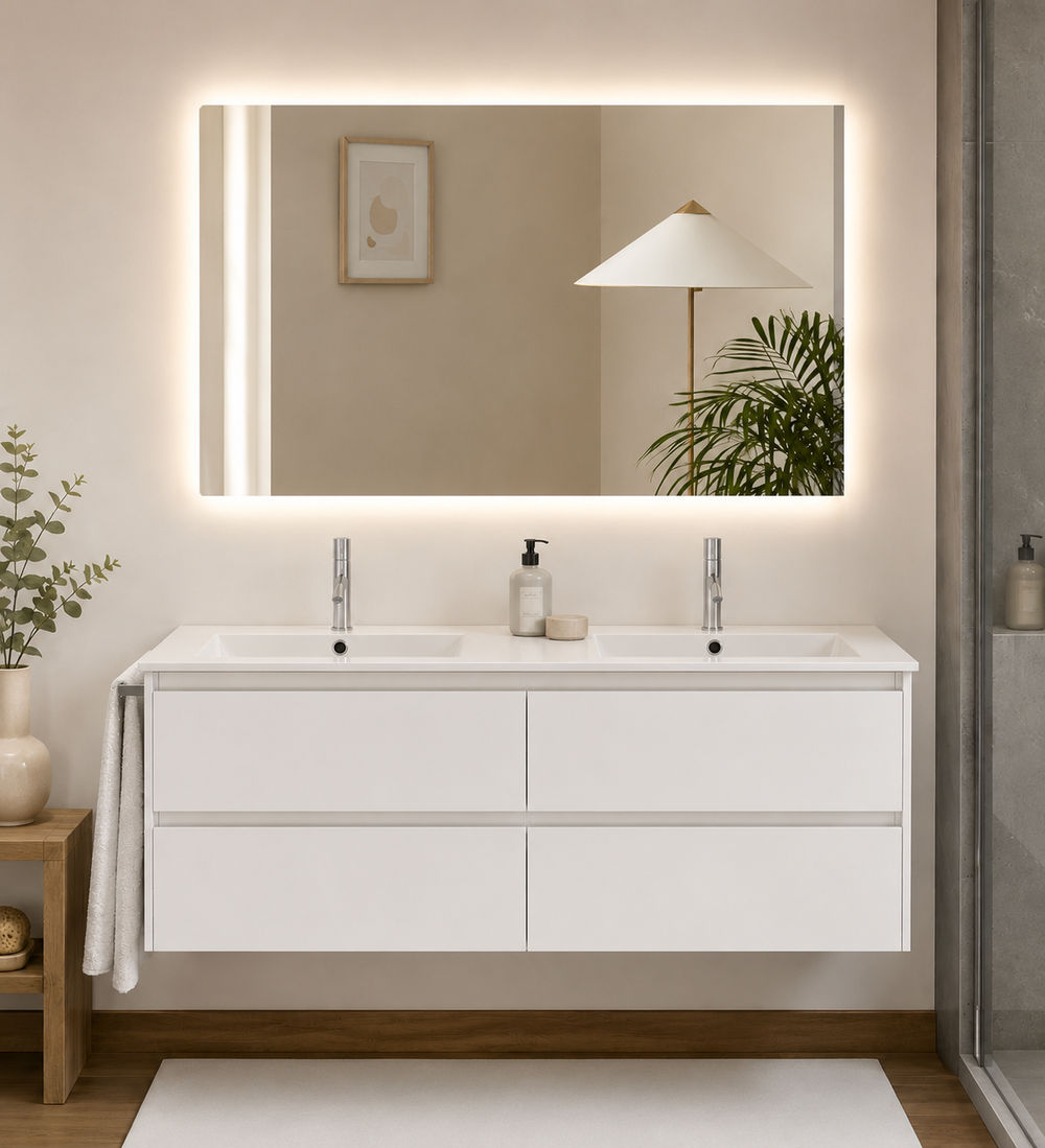 Mobilier de baie IBIZA QUATTRO · Alb lucios